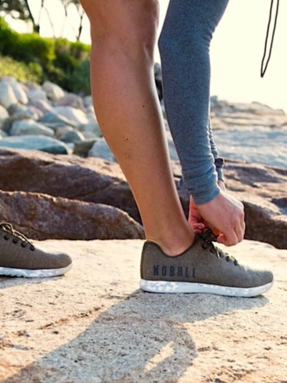 NOBULL SuperFabric Unisex Athletic Trainers Men 9 Women 10.5 Olive Crossfit Gym